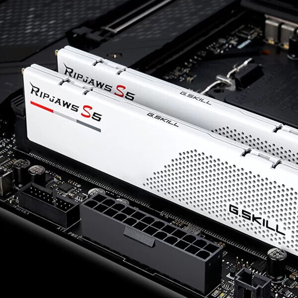 G.Skill Ripjaws S5 32GB (16GBx2) DDR5 6000MHz Desktop RAM (Matte White)